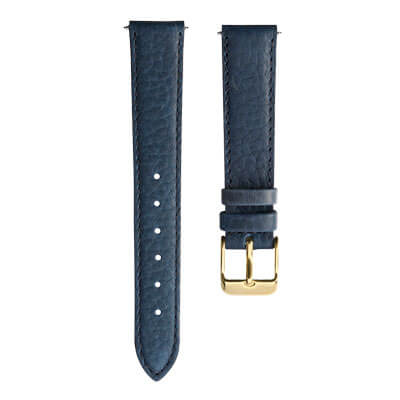 interchangeable blue grained genuine leather watches strap