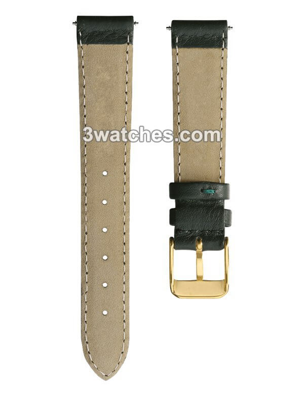 interchangeable green grained genuine leather watches strap
