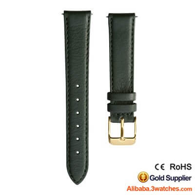 interchangeable green grained genuine leather watches strap