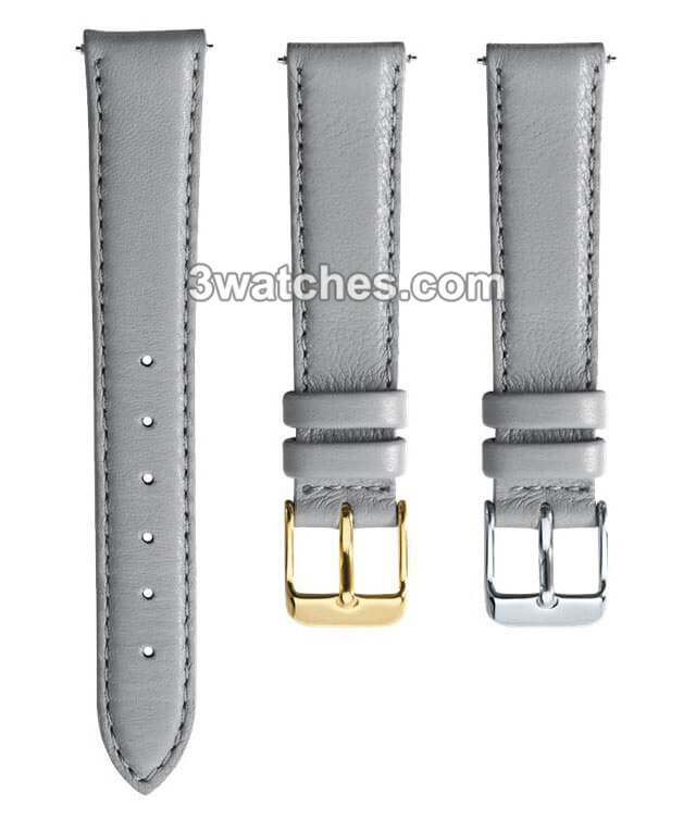 interchangeable grey genuine leather watches strap