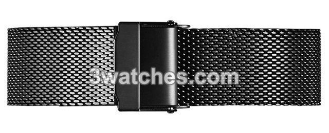 mesh band interchangeable strap black stainless steel