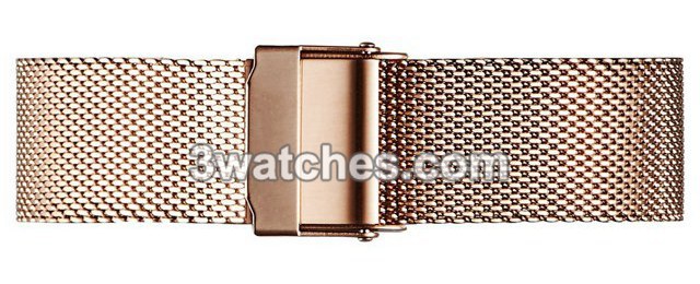 mesh band interchangeable strap rose gold stainless steel