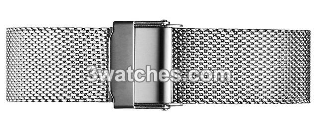 mesh band interchangeable strap silver stainless steel