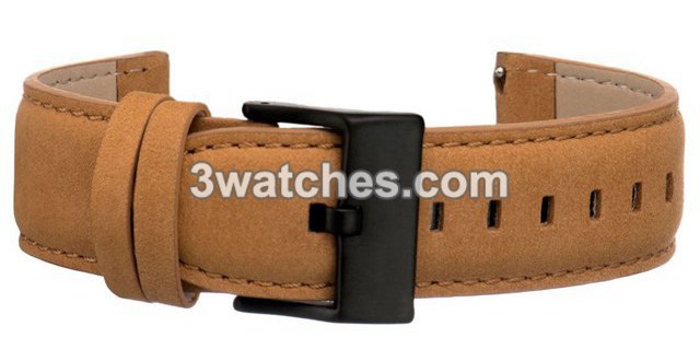 tan leather interchangeable strap black stainless steel buckle