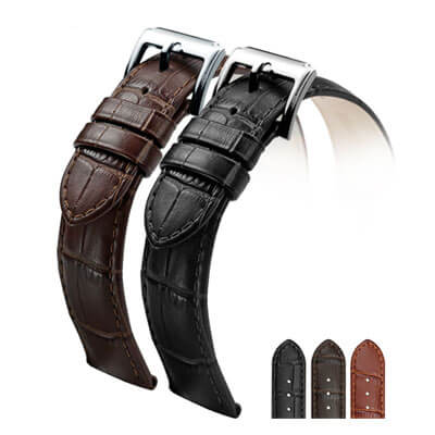 genuine leather straps large scale alligator pattern